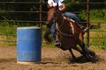 Rounding a Barrel at a Gallop