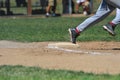 Rounding first base Royalty Free Stock Photo