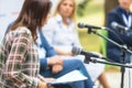 Roundtable meeting or business event Royalty Free Stock Photo