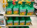 Roundup in a french Hypermarket. The new Roundup is a brand-name of an herbicide without glyphosate, made by Monsanto Company