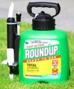 RoundUp in garden. RoundUp is a brand of herbicide containing glyphosate by Monsanto Company