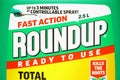 RoundUp label close up. RoundUp is a brand of herbicide containing glyphosate by Monsanto Company