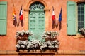 Rousillon town hall hill top village provence,France Royalty Free Stock Photo