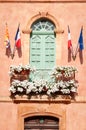 Rousillon town hall hill top village provence,France Royalty Free Stock Photo