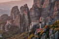 Roussanou Monastery in Meteora Greece Royalty Free Stock Photo