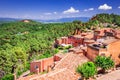 Roussillon, red village in Provence, France