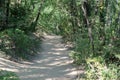 Roussillon Rustrel ocre ocher rocks pathway access in luberon France Royalty Free Stock Photo