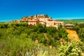 Roussillon village on the hill, Provence, France Royalty Free Stock Photo