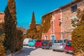 Roussillon village sunset view, Provence, France Royalty Free Stock Photo