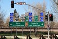 Route 66 intersection signs Royalty Free Stock Photo