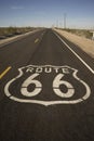 Route 66 Black Asphault Two Lane Historical Highway Royalty Free Stock Photo