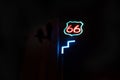 Route 66 neon sign, Albuquerque, New Mexico, USA Royalty Free Stock Photo