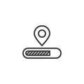 Route Calculation line icon