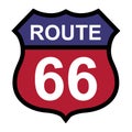 Route 66 classic icon, travel usa history highway, america road trip vector background