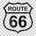 Route 66 classic icon, travel usa history highway, america road trip vector background