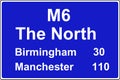 Route confirmation motorway sign