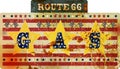 Route 66 enamel gas station sign, Royalty Free Stock Photo