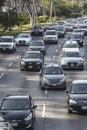 way, highway with automobile traffic, san isidro lima peru congestion