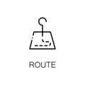 Route flat icon