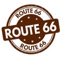 Route 66 grunge rubber stamp