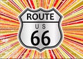 Route 66 Retro Grunge Splash Background