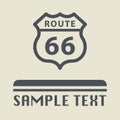 Route 66 icon or sign