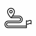 Route icon vector image.