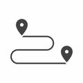 Route icon vector image.