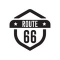 Route 66 icon vector sign and symbol isolated on white background, Route 66 logo concept