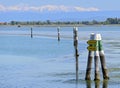 Route in the lagoon of Grado