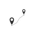 Route location icon isolated. Map pointer sign. Concept of path or road. GPS navigator Royalty Free Stock Photo