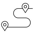 Route location Isolated Vector icon which can easily modify or edit