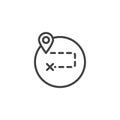 Route location outline icon