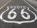 Route 66 Logo Printed on the Mother Road in California