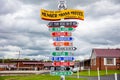 Route 66 Motel funny signpost, travel destinations, USA, Lebanon Missouri