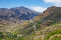 Route in the mountains near Masca village in Tenerife Royalty Free Stock Photo