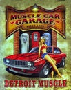 Route 66, Muscle Car Garage Sign