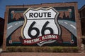 Route 66 Museum Sign in Pontiac, Illinois Royalty Free Stock Photo