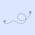 route ocation pin symbol on white background