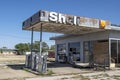 Route 66, Old Shell Gas Station, Travel Royalty Free Stock Photo