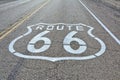 Route 66, painted sign on famous road