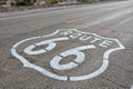 Route 66 painted sign