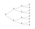 Route path icon is a dotted line. A route with an extensive network of traffic starting and intermediate points