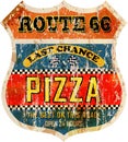 Route 66 pizza sign