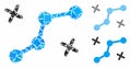 Route points Mosaic Icon of Irregular Parts