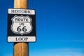 Route 66 road sign in Arizona USA