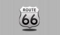 Route 66 Road Sign. Royalty Free Stock Photo