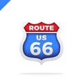 Route 66 Road Sign Royalty Free Stock Photo