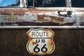 Route 66 road sign Royalty Free Stock Photo