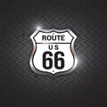 route 66 road sign. Vector illustration decorative design